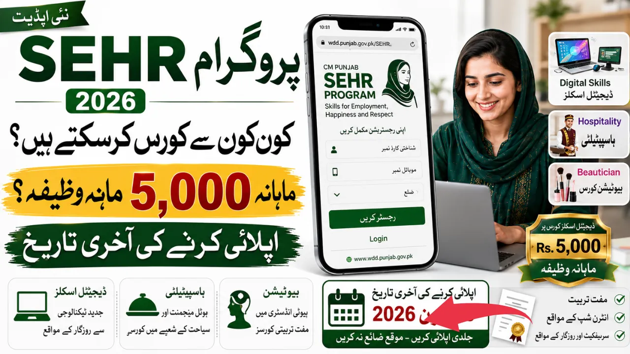 CM Punjab SEHR Program – Registration, Courses and Full Details